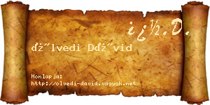 Ölvedi Dávid névjegykártya